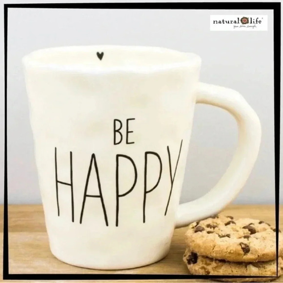 NATURAL LIFE Other - Natural Life BE HAPPY Ceramic Mug NEW